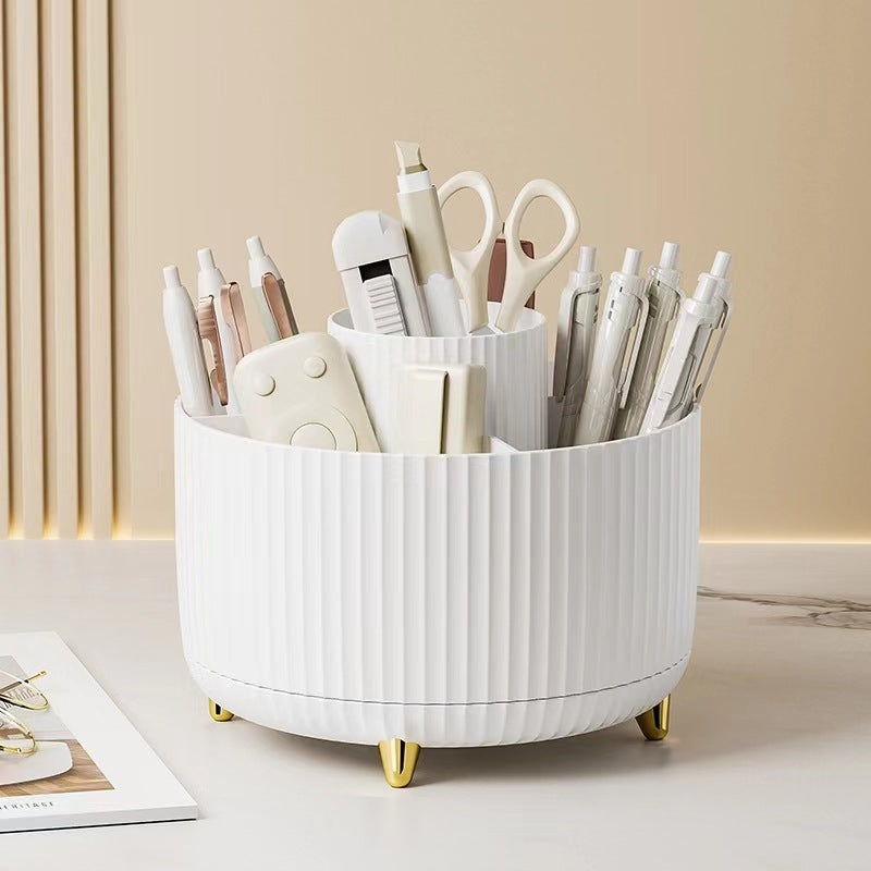 Organizador de Maquillaje con Espejo LED – Elegancia Futurista para tu Tocador ✨