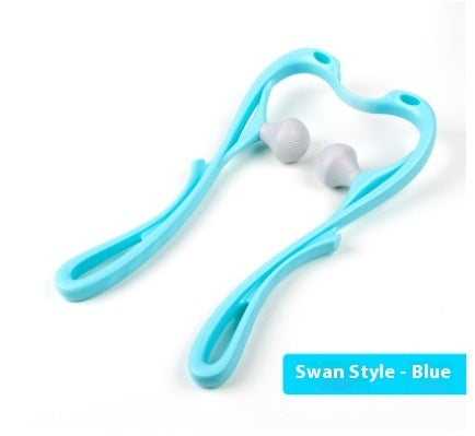 Masajeador Cervical 6 Rodillos con Jade Natural – Diseño Ergonómico Tipo Cisne