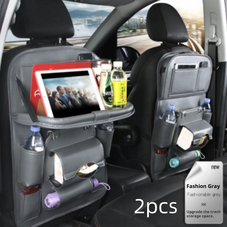 Organizador de Asiento para Auto de Piel Premium 🧼👜 | Multiuso con Porta Basura, Porta Teléfono y Más
