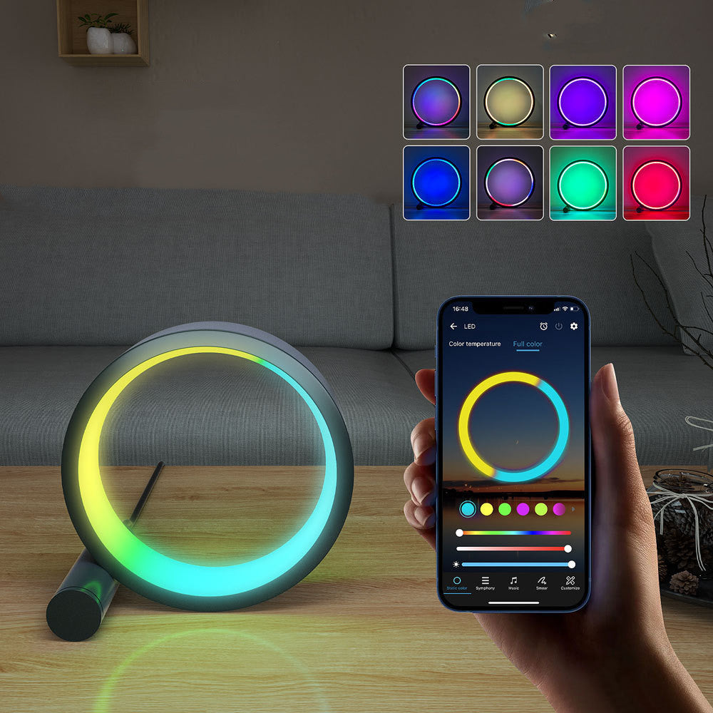 Lámpara Circular RGB con Música y Control por App – 6" y 10"
