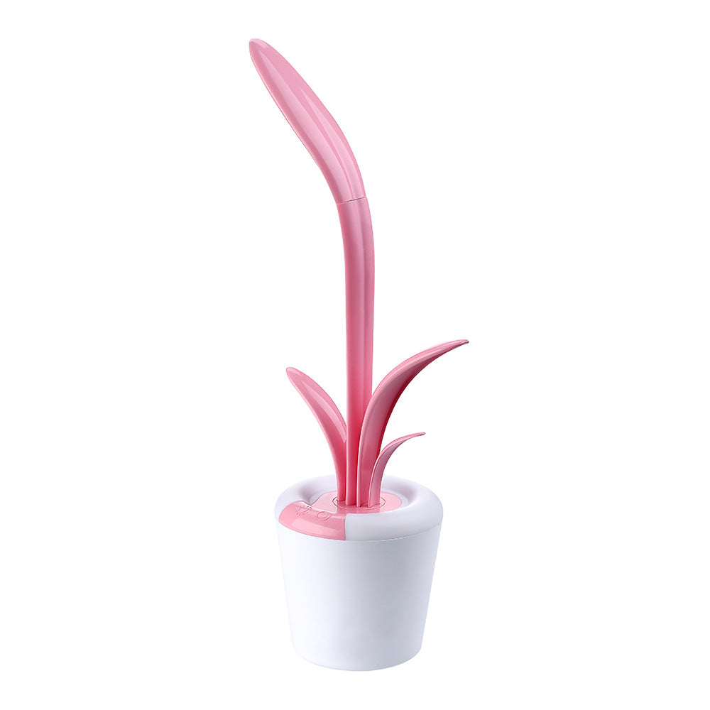 Lámpara LED USB con Luz Nocturna  Recargable y Portátil – Diseño de Planta Decorativa para Dormitorio u Oficina