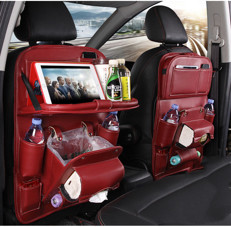 Organizador de Asiento para Auto de Piel Premium 🧼👜 | Multiuso con Porta Basura, Porta Teléfono y Más