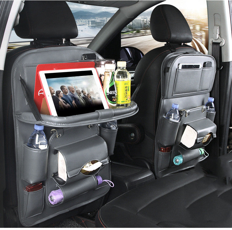 Organizador de Asiento para Auto de Piel Premium 🧼👜 | Multiuso con Porta Basura, Porta Teléfono y Más