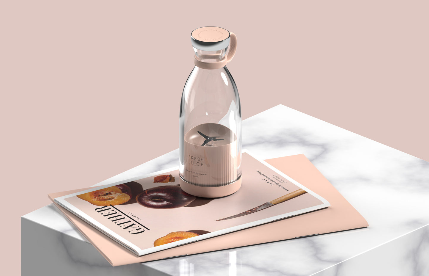 Mini Licuadora Portátil ORVIA – 350 ml USB Recargable para Smoothies y Jugos