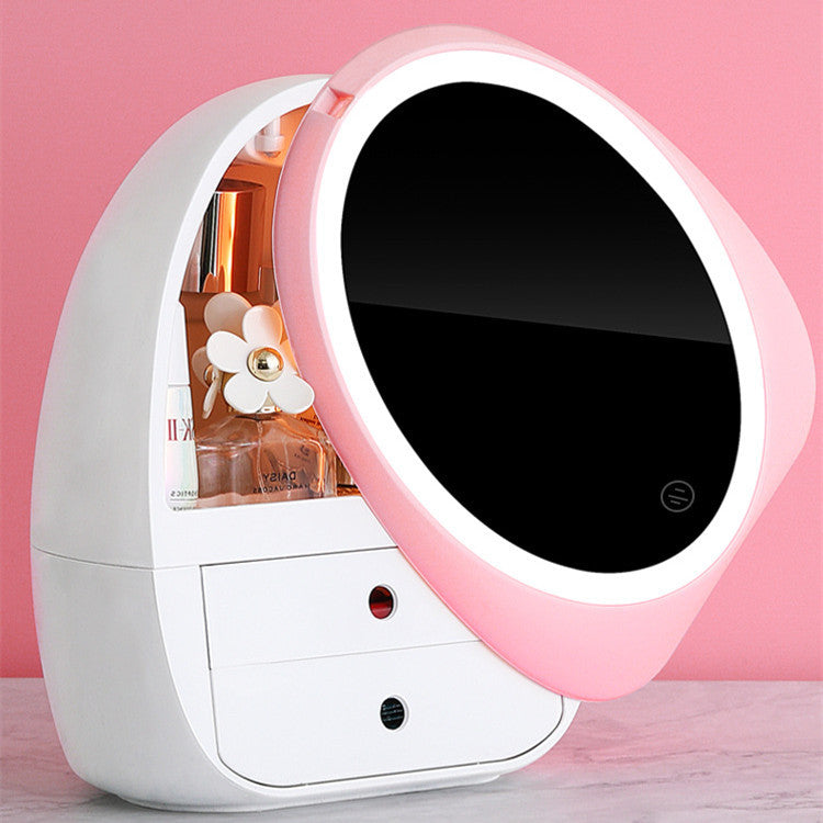 Organizador con Espejo LED ORVIA – Diseño Coreano de Alta Capacidad ✨