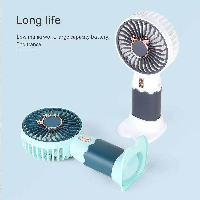 Mini Ventilador Portátil Silencioso – Diseño Tierno y USB Recargable