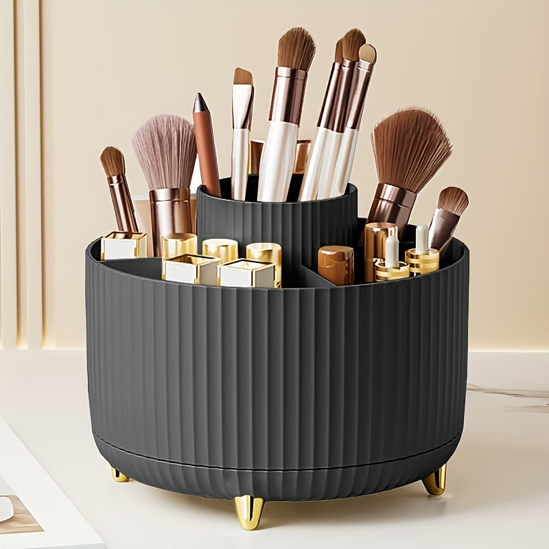 Organizador de Maquillaje con Espejo LED – Elegancia Futurista para tu Tocador ✨