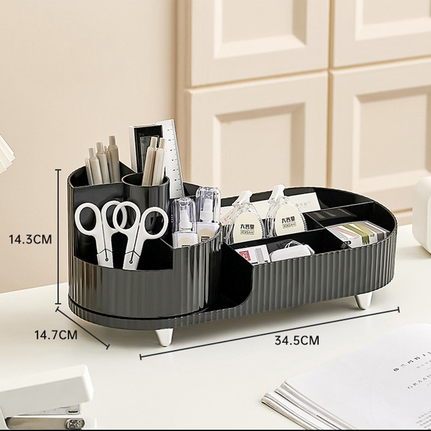 Organizador Giratorio de Maquillaje ORVIA – Gran Capacidad y Estilo 360°