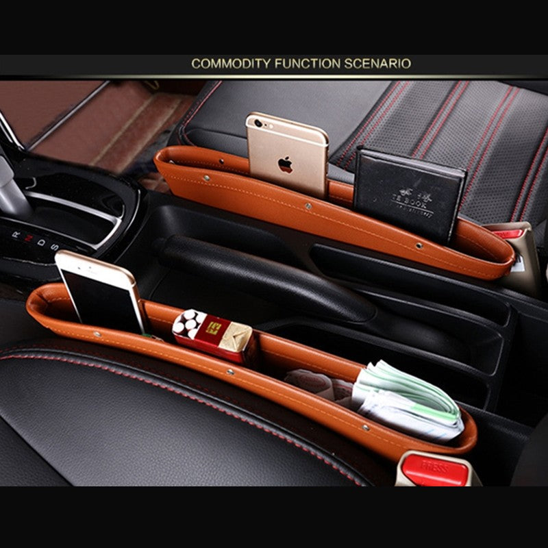 Organizador de Asiento para Auto con Porta Basura – Cuero PU de Lujo, Multiusos