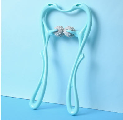 Masajeador Cervical 6 Rodillos con Jade Natural – Diseño Ergonómico Tipo Cisne