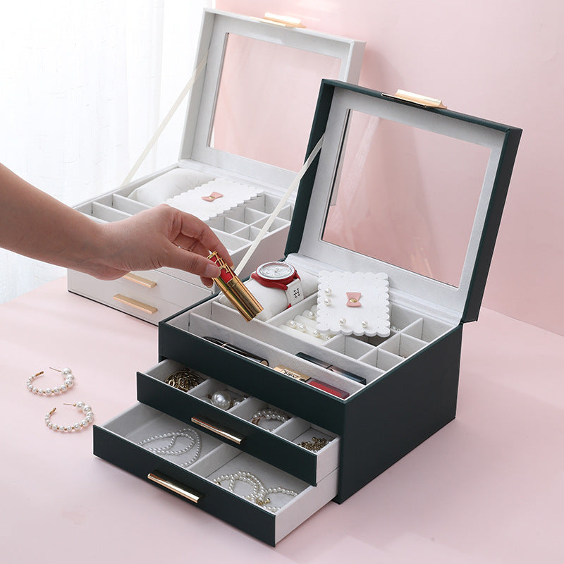 Cajonera de Lujo ORVIA – Organizador de Joyería de Tres Niveles ✨