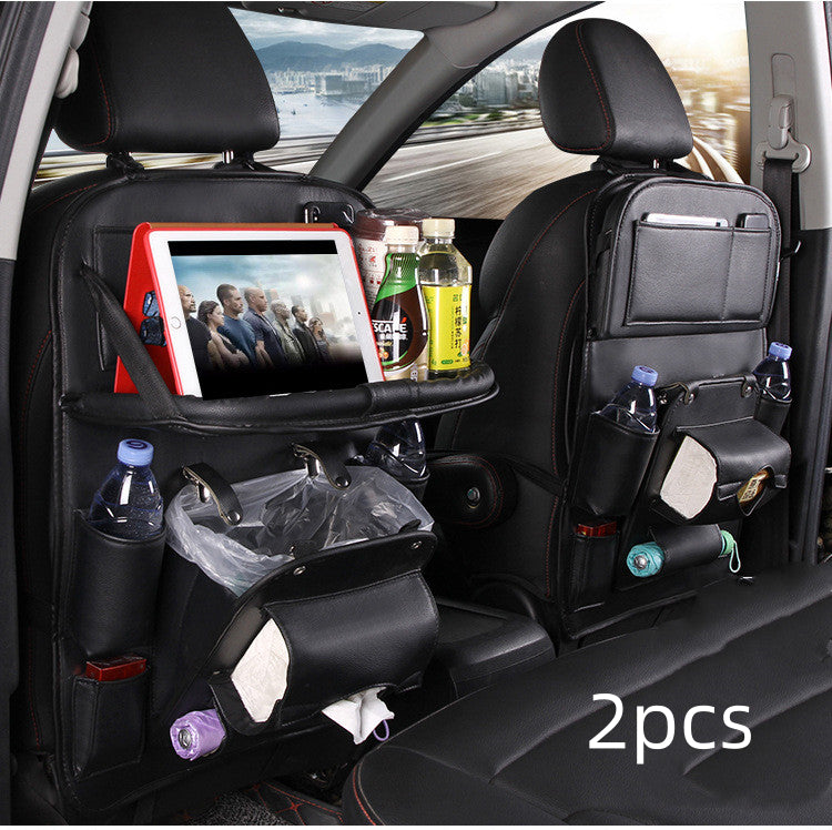 Organizador de Asiento para Auto de Piel Premium 🧼👜 | Multiuso con Porta Basura, Porta Teléfono y Más