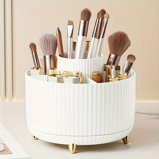 Organizador de Maquillaje con Espejo LED – Elegancia Futurista para tu Tocador ✨