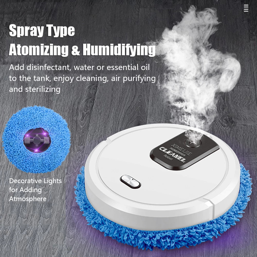 Smart 3‑in‑1 Automatic Sweeping Robot – Aspira, Trapea y Humidifica