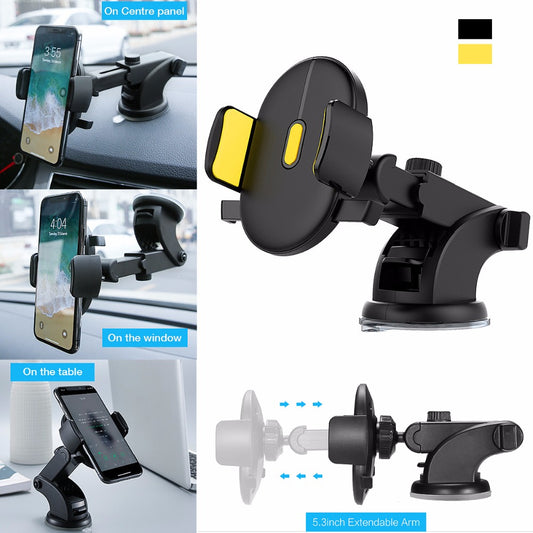 Soporte Telescópico para Celular – Auto con Ventosa Ultra Fuerte 360°