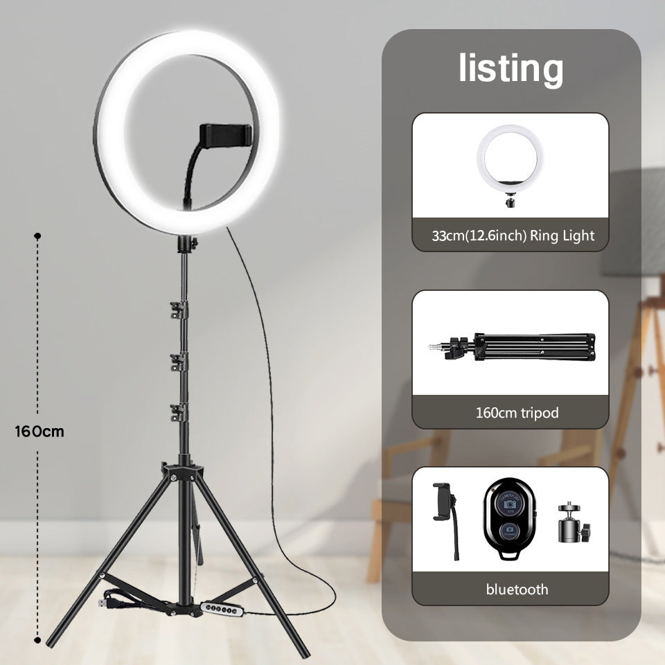 Aro de Luz Profesional con Trípode Ajustable para Selfies, Maquillaje y Transmisiones en Vivo