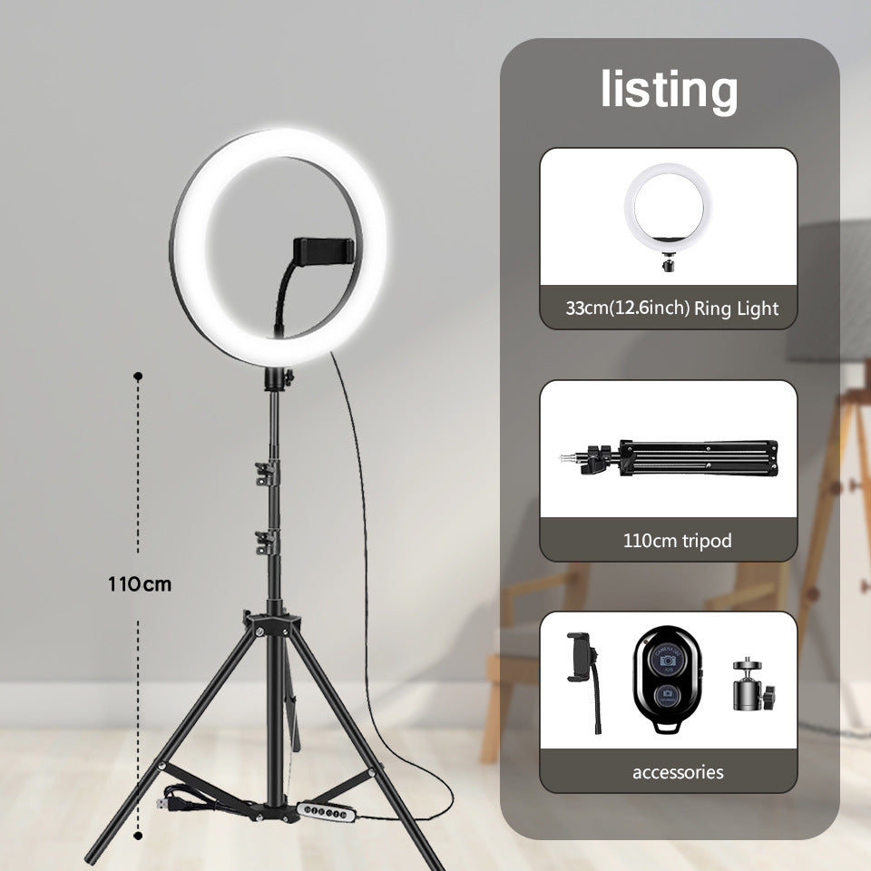 Aro de Luz Profesional con Trípode Ajustable para Selfies, Maquillaje y Transmisiones en Vivo