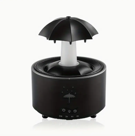 Humidificador Aromaterapia Tipo Paraguas con Luces LED y Simulación de Lluvia – Portátil para Hogar y Oficina