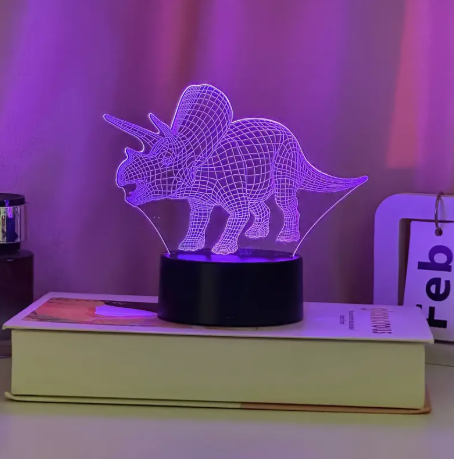 🦖💡 Lámpara LED Dinosaurio 3D – ¡Iluminación mágica y divertida! 💡🦖