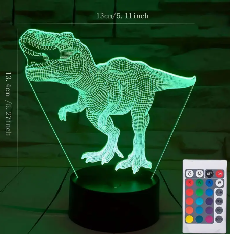 🦖💡 Lámpara LED Dinosaurio 3D – ¡Iluminación mágica y divertida! 💡🦖