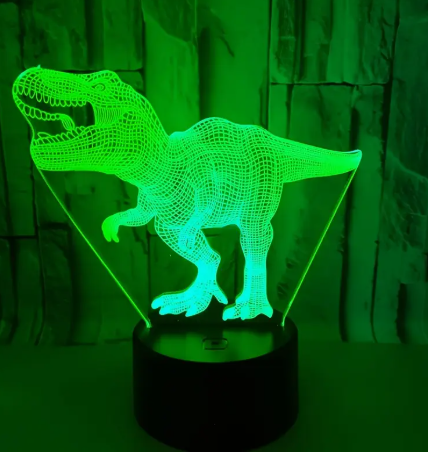 🦖💡 Lámpara LED Dinosaurio 3D – ¡Iluminación mágica y divertida! 💡🦖
