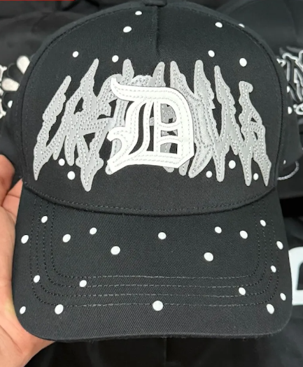 🎨 Gorra Dandy Hats Lost Hills | Edición Negra con Goteo Blanco | Streetwear de Lujo