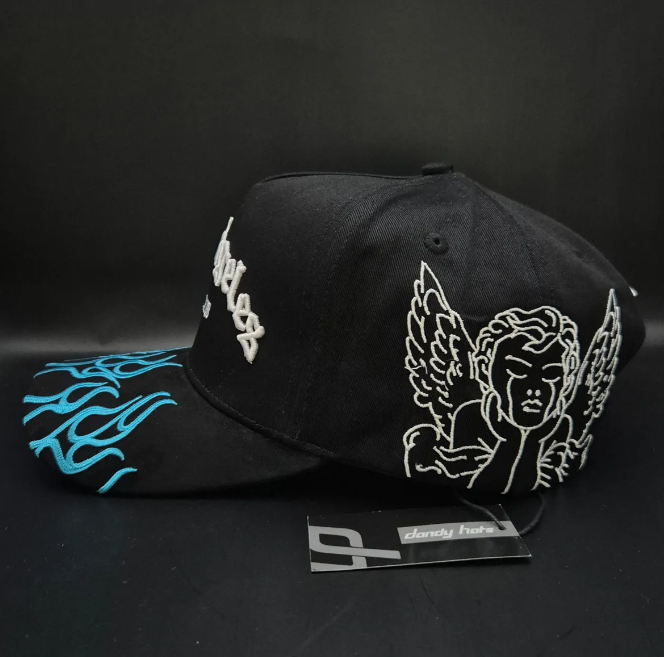 Gorra Dandy Hats “Los Angeles” 🔥 Flamas Azules – Edición Premium Club