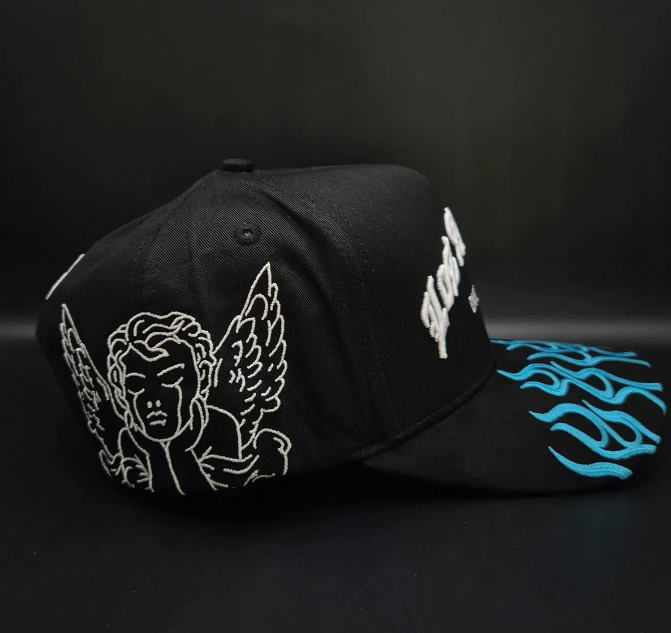 Gorra Dandy Hats “Los Angeles” 🔥 Flamas Azules – Edición Premium Club