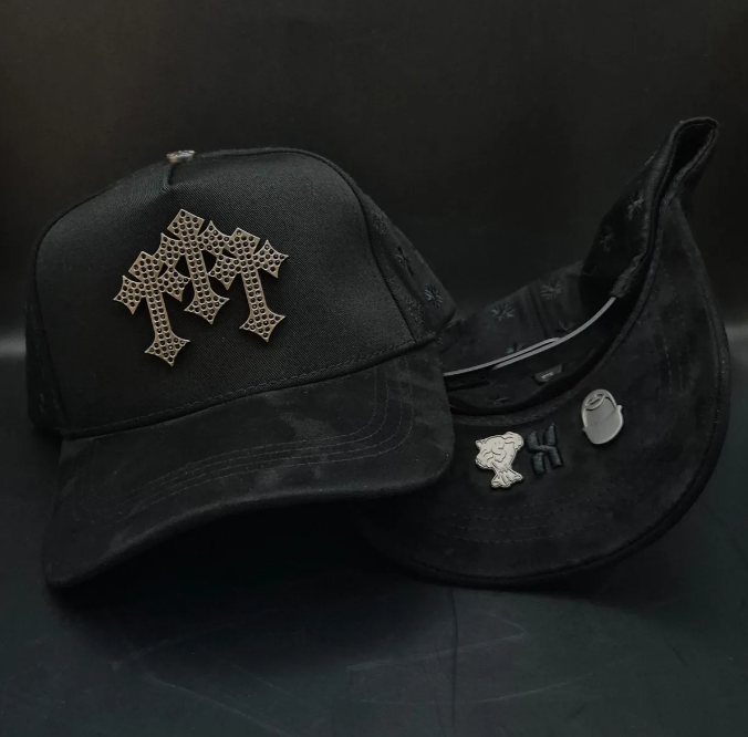 Gorra El Barbas Hats Chrome X Rich The Kid | Estilo Lujo G5 Negra Ajustable
