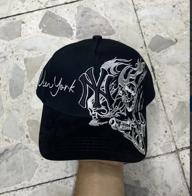 Gorra Dandy Hats 🧢 “Skeleton NY” Calavera & New York Yankees – Edición Streetwear Negra