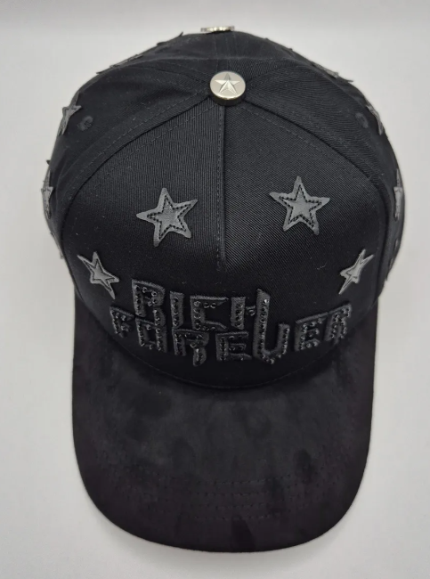 Gorra El Barbas Hats “Rich Forever” Chrome Negra ⭐️ Edición G5 de Lujo