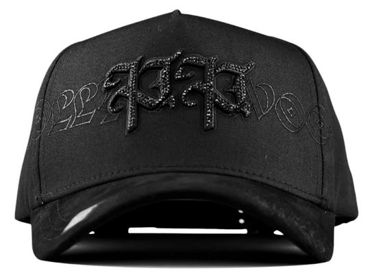 🖤 Gorra MZ Hats Hollywood Crystals | Edición La Doble P | Negra con Pedrería 💎