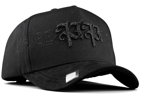 🖤 Gorra MZ Hats Hollywood Crystals | Edición La Doble P | Negra con Pedrería 💎