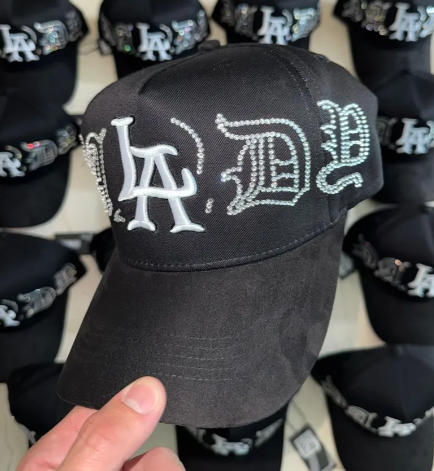 💎 Gorra Dandy Hats LA Crystal | Brillos Plateados G5 | Estilo Tumbado Ajustable