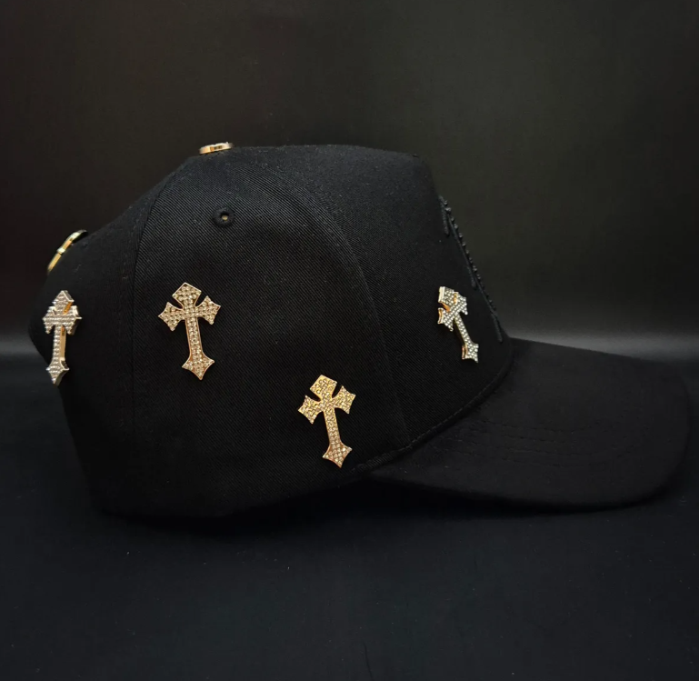 🖤 Gorra Barbashats B Chrome | Edición Limitada con Cruces Plata | Calidad G5