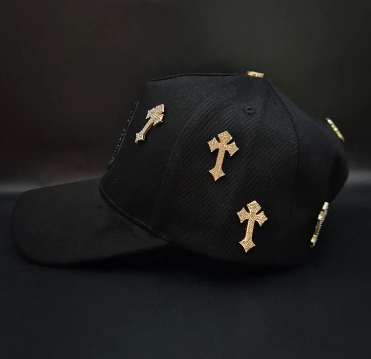 🖤 Gorra Barbashats B Chrome | Edición Limitada con Cruces Plata | Calidad G5
