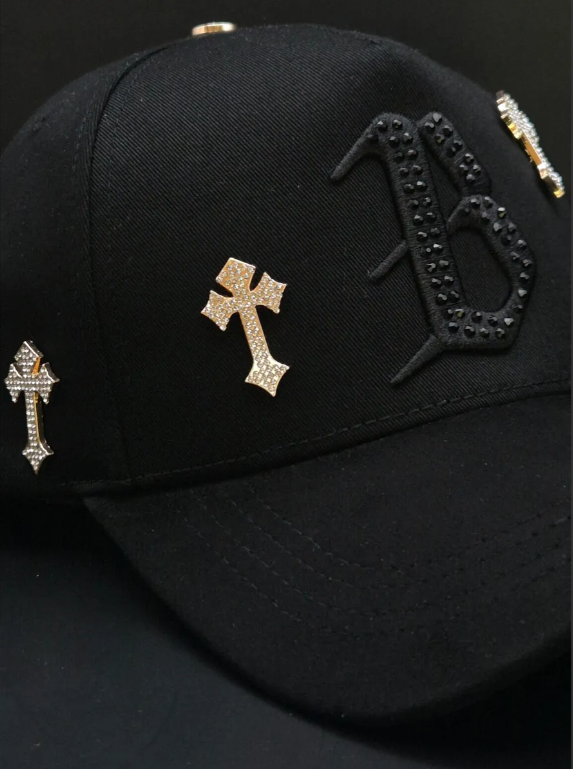 🖤 Gorra Barbashats B Chrome | Edición Limitada con Cruces Plata | Calidad G5