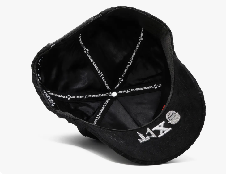⭐ Gorra Barbas Hats X CT Rockstar | Estilo Brillante con Estrellas Metálicas | Negra Ajustable