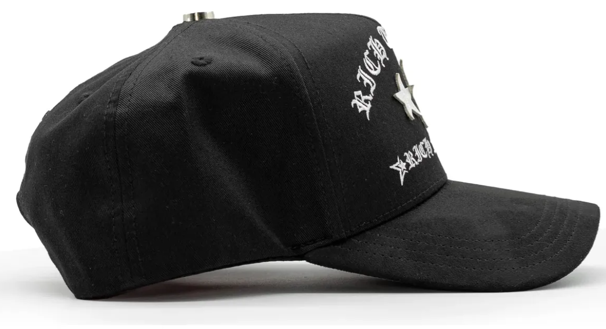 🌟 Gorra Rich Stars “RICH FOREVER” | El Barbas Hats Original | Negra Ajustable de Lujo