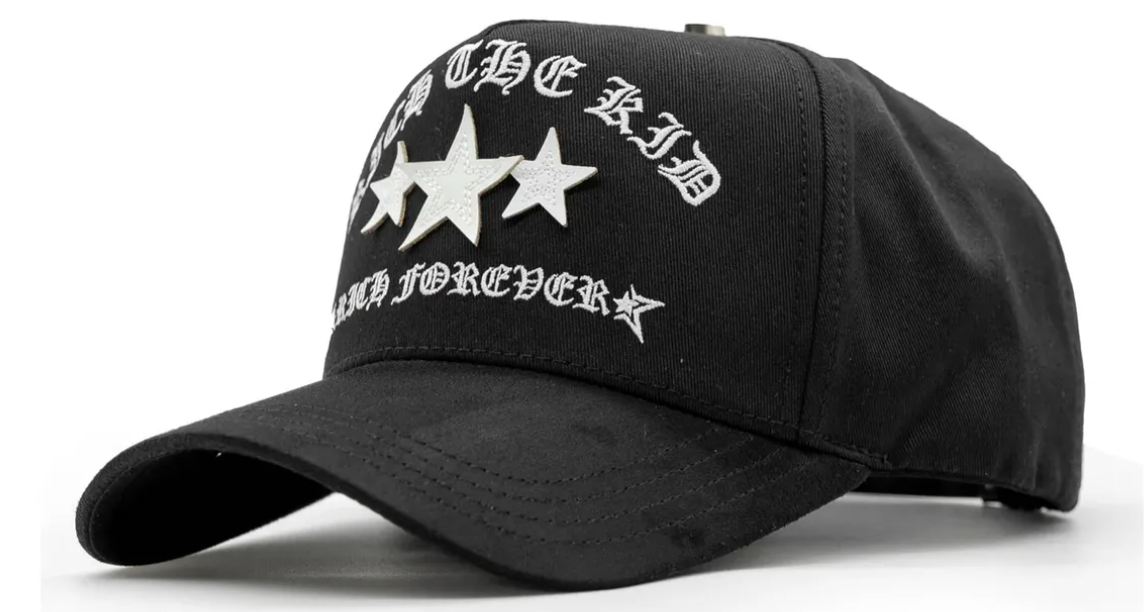 🌟 Gorra Rich Stars “RICH FOREVER” | El Barbas Hats Original | Negra Ajustable de Lujo