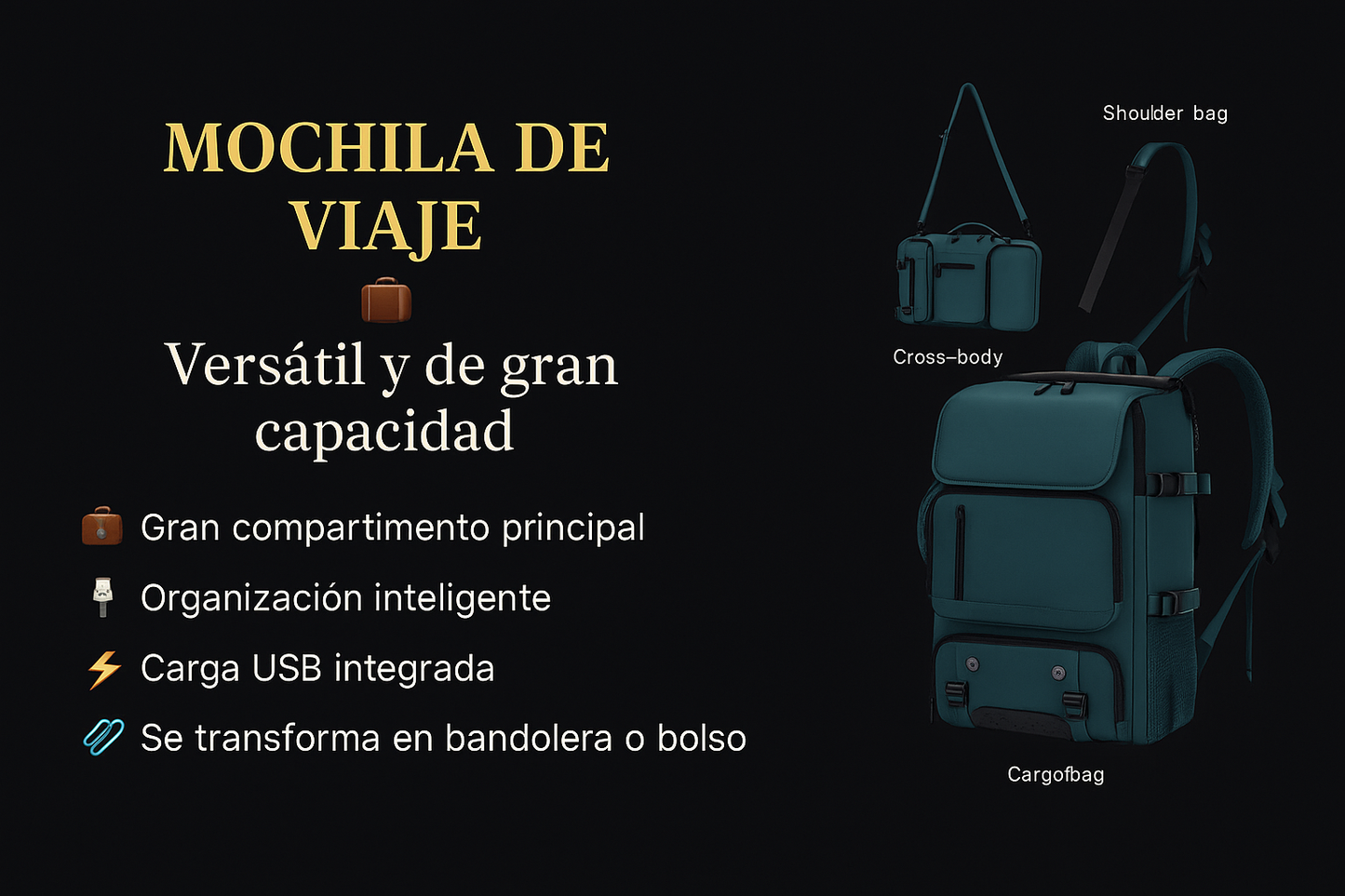 Mochila de Viaje Multifuncional – Carry‑On Ultra‑Pack (17.3")