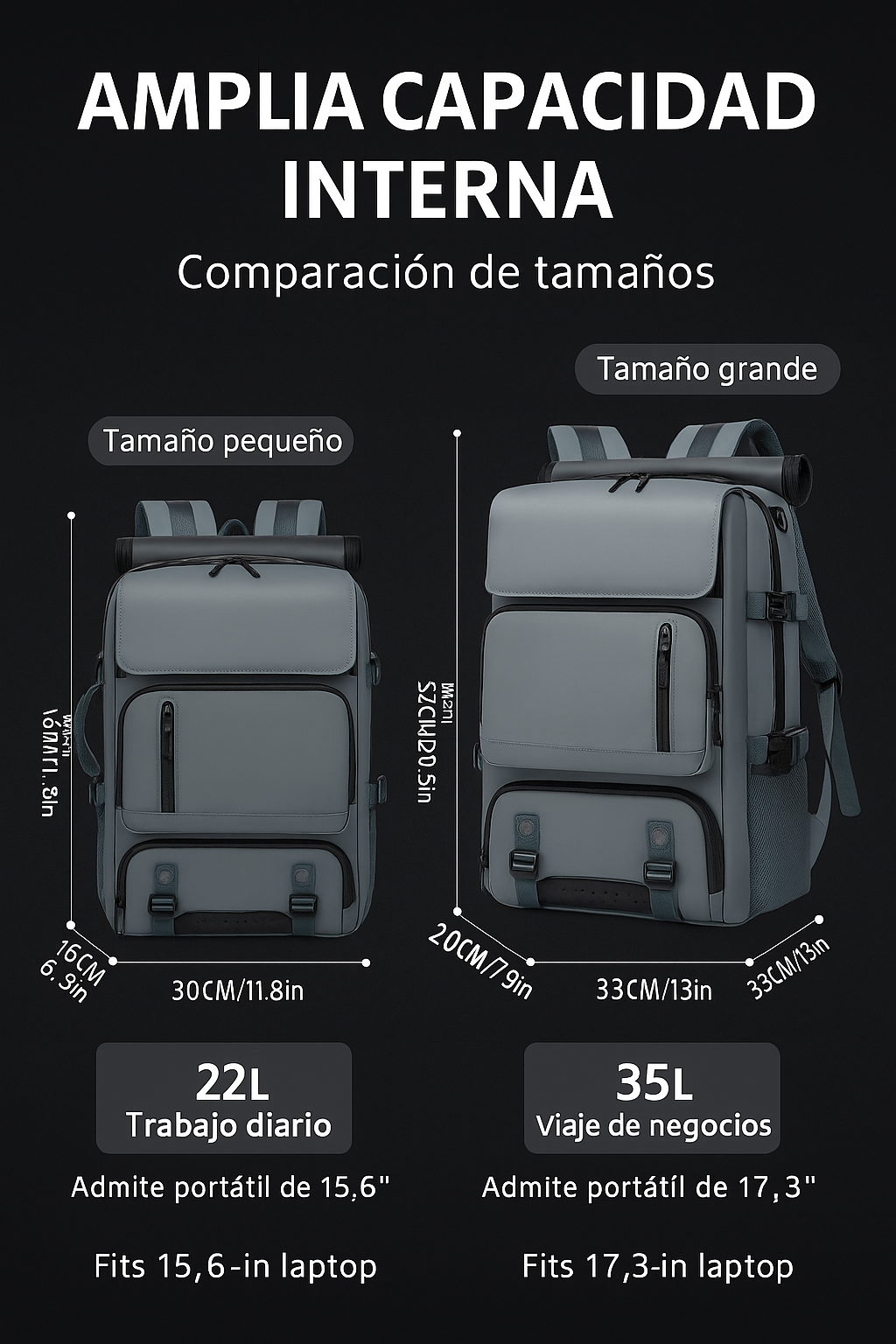 Mochila de Viaje Multifuncional – Carry‑On Ultra‑Pack (17.3")