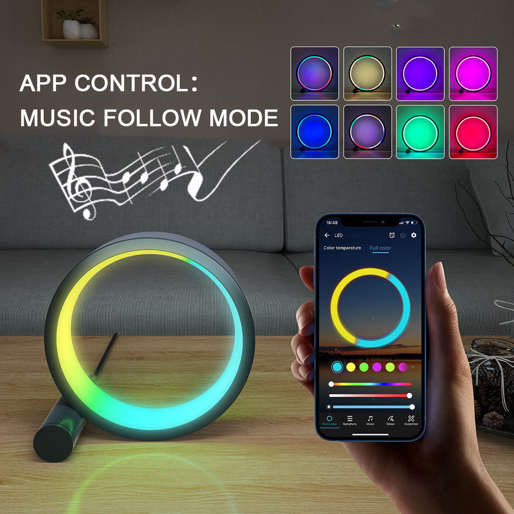 Lámpara Circular RGB con Música y Control por App – 6" y 10"
