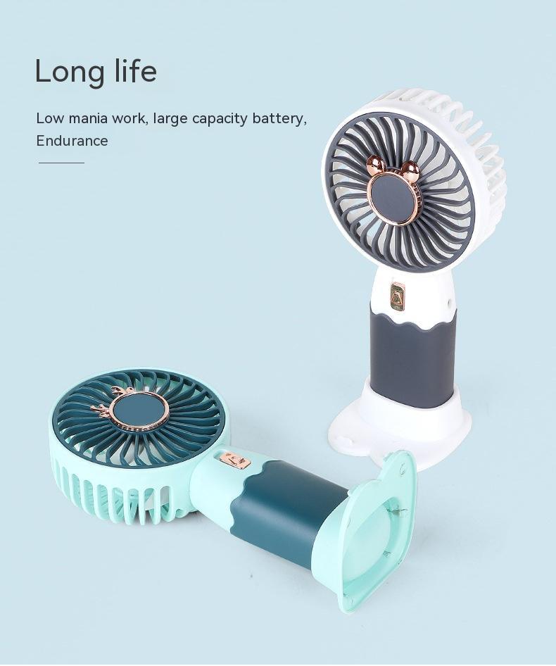 Mini Ventilador Portátil Silencioso – Diseño Tierno y USB Recargable