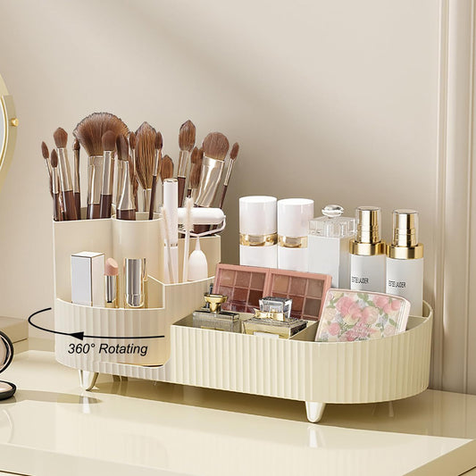 Organizador Giratorio de Maquillaje ORVIA – Gran Capacidad y Estilo 360°