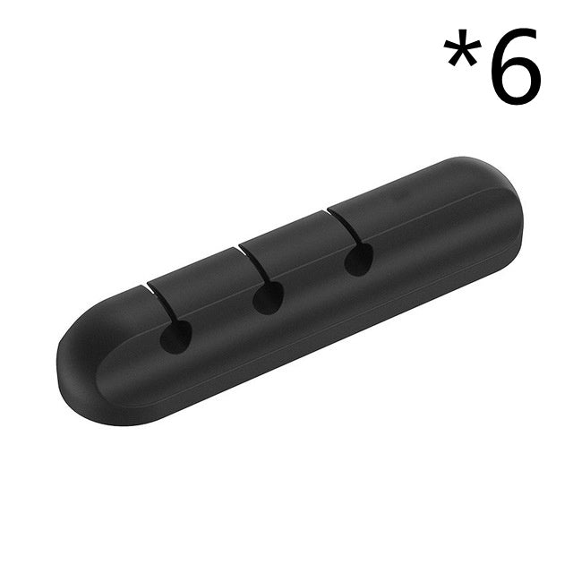 Organizador de Cables de Silicona para Escritorio
