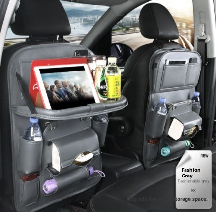 Organizador de Asiento para Auto de Piel Premium 🧼👜 | Multiuso con Porta Basura, Porta Teléfono y Más