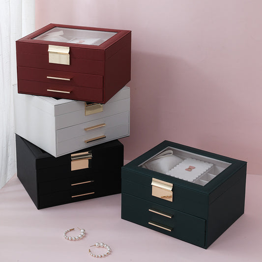 Cajonera de Lujo ORVIA – Organizador de Joyería de Tres Niveles ✨