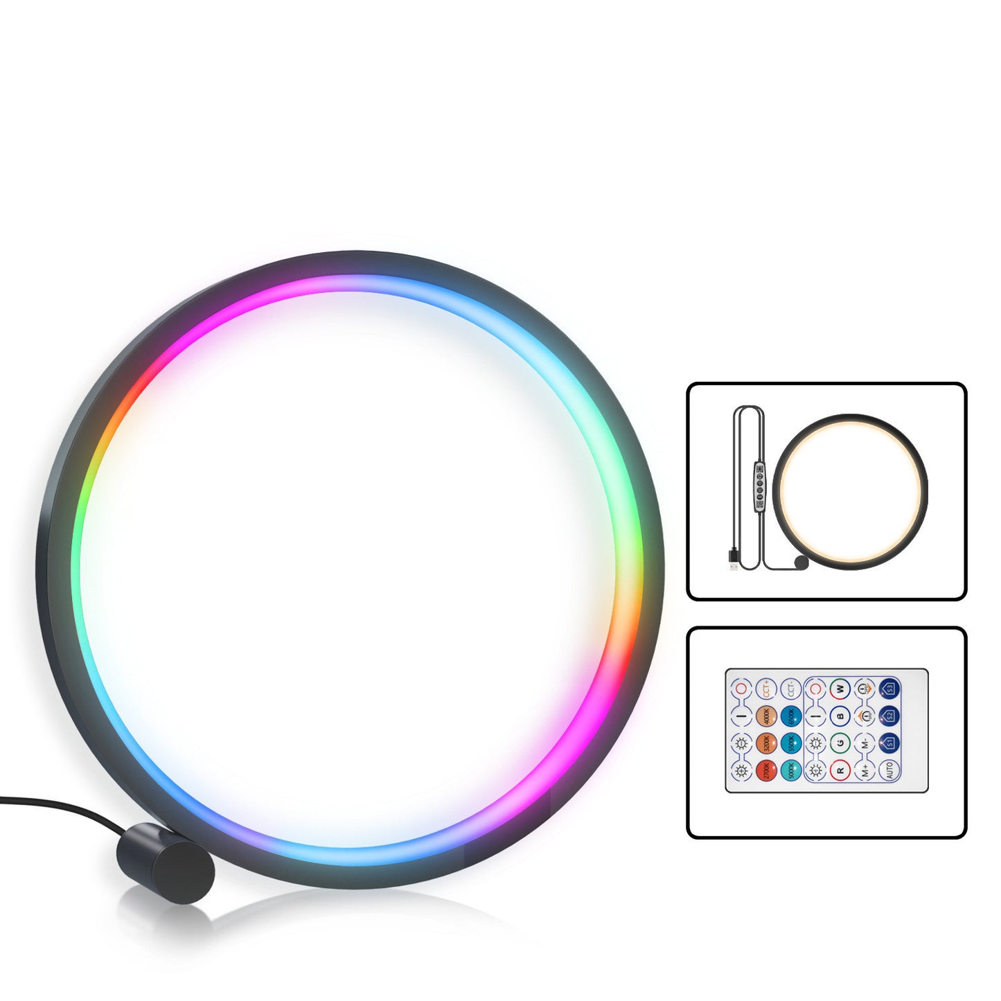 Lámpara Circular RGB con Música y Control por App – 6" y 10"