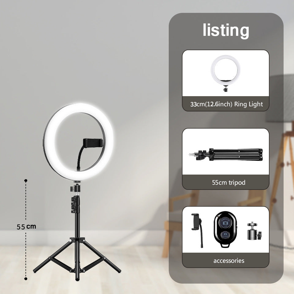 Aro de Luz Profesional con Trípode Ajustable para Selfies, Maquillaje y Transmisiones en Vivo